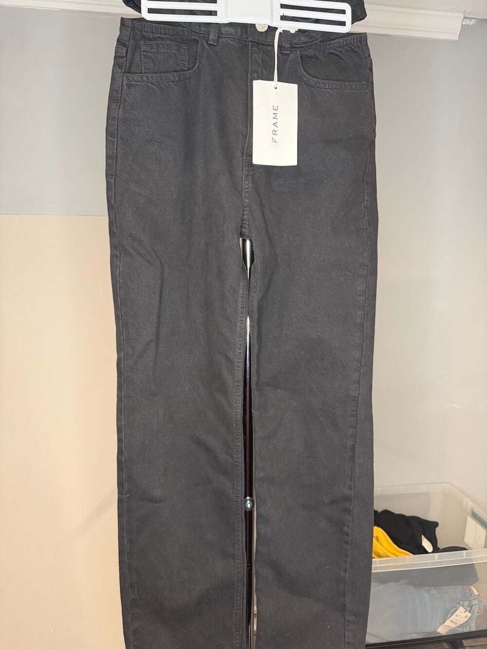 FRAME Le High 'N' Tight Stretch Cut Out Jeans in Black
